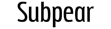 Шрифт Subpear