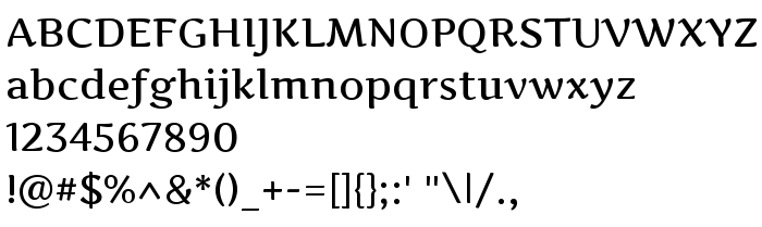 Преглед на шрифта Artifika Medium