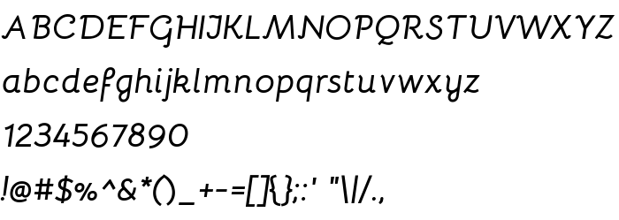 Преглед на шрифта Bellota Bold Italic