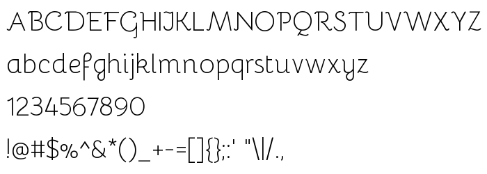 Преглед на шрифта Bellota Light
