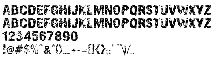 Преглед на шрифта Overprint DSG