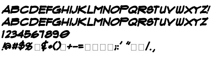 Преглед на шрифта Flux Bold Italic