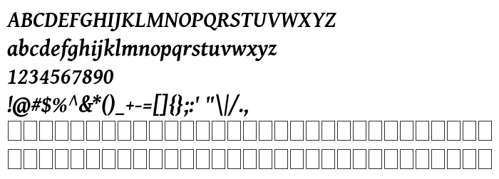 Преглед на шрифта Gentium Basic Bold Italic