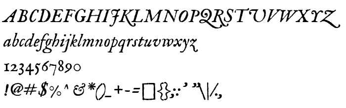 Преглед на шрифта IM FELL English PRO Italic