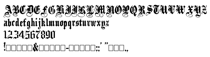 Преглед на шрифта PlainBlack Normal