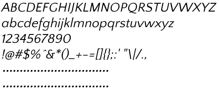 Преглед на шрифта Quattrocento Sans Italic