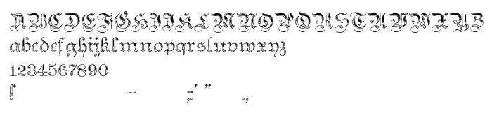 Преглед на шрифта Teutonic No4 DemiBold