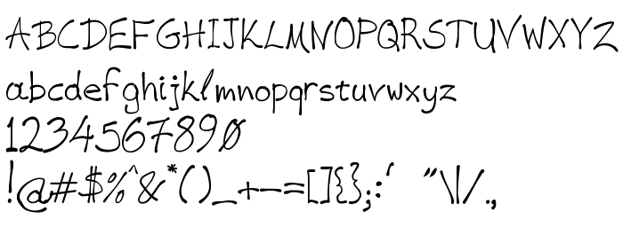 Преглед на шрифта VAG-HandWritten