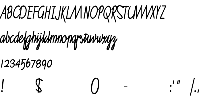 Преглед на шрифта Ruth Script