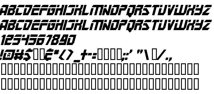 Преглед на шрифта Mars Police Italic