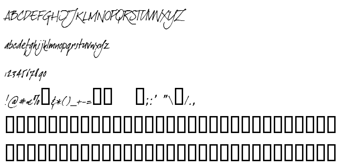Преглед на шрифта dearJoe Italic