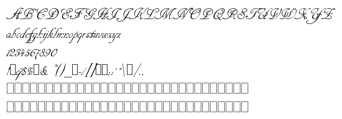 Преглед на шрифта Cancellaresca Script LET Plain:1.0