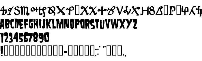 Преглед на шрифта Danzig 4p