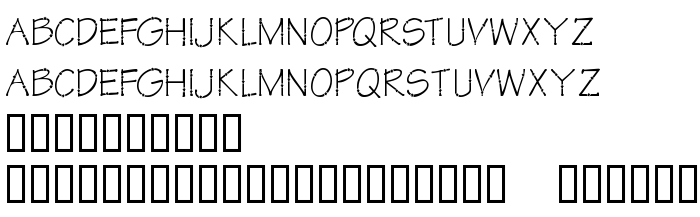 Преглед на шрифта KR Star Letters