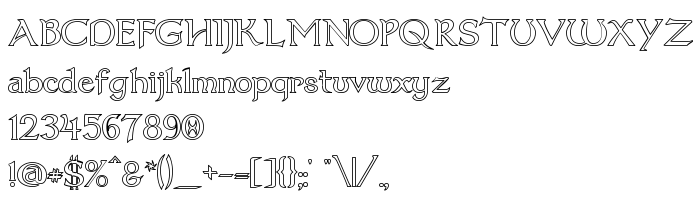 Преглед на шрифта Dumbledor 1 Outline