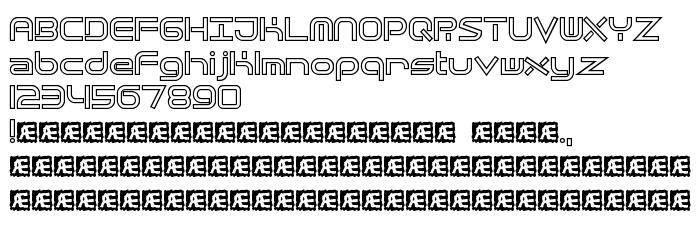 Преглед на шрифта Quantum Flat Hollow (BRK)