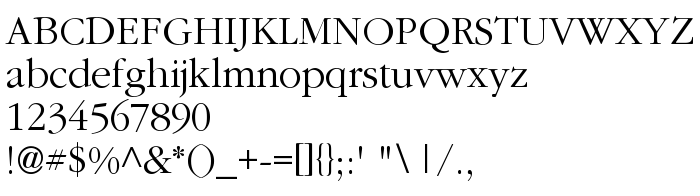 Преглед на шрифта AGGaramond Cyr Light