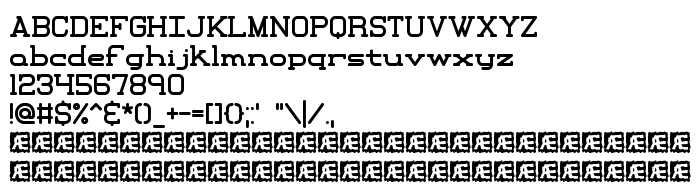 Преглед на шрифта Xipital -BRK-