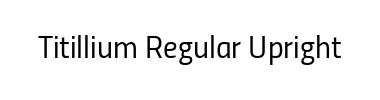 Шрифт Titillium Regular Upright