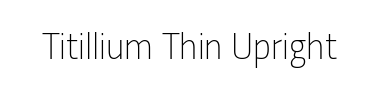 Шрифт Titillium Thin Upright